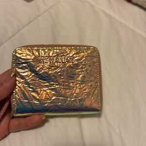 MZ Wallace Iridescent Gold Zip Wallet